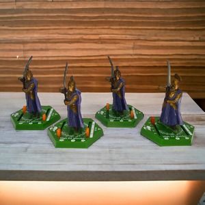 Lord of the Rings Combat Hex High Elf Warrior Lot BS 82 & BS 83 4 Pieces